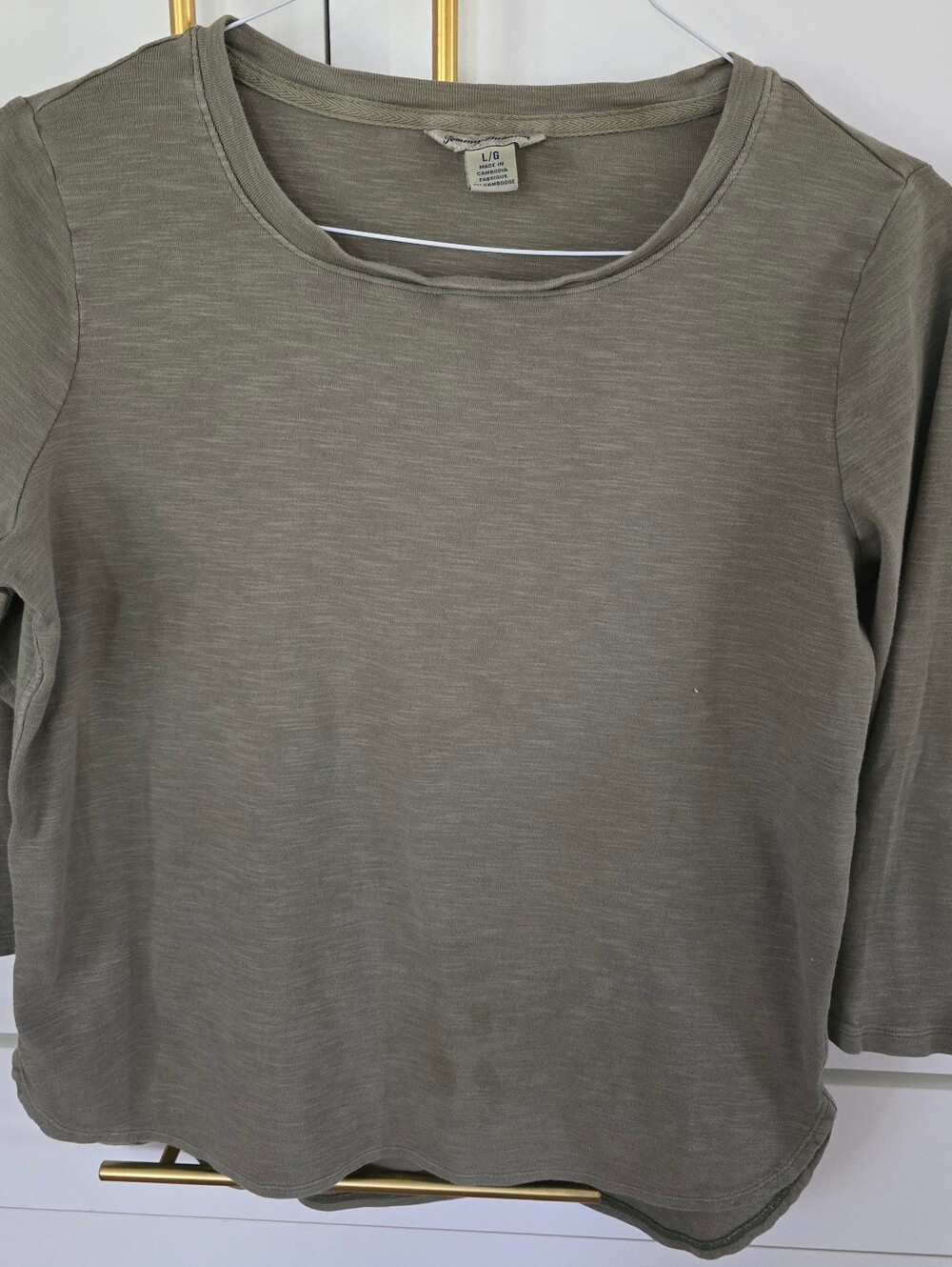 Tommy Bahama Ashby Isles 3/4 Sleeve Tee Size L 100% COTTON